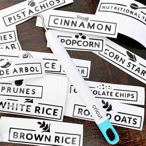 Super Easy Customizable Pantry Labels For Cricut Printer