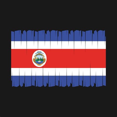 Costa Rica Flag Vector Vector Art At Vecteezy