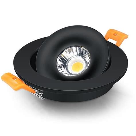 Downlight B Black 15W Dimmable Cold White Spot Lumineux LED Avec