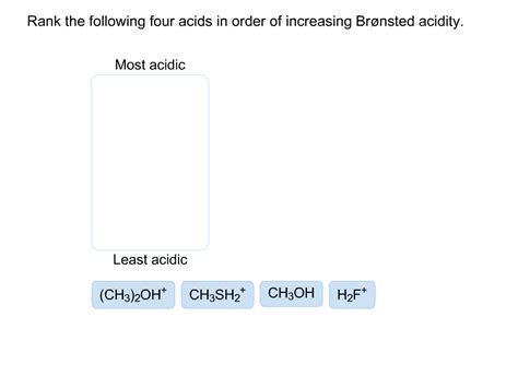 Solved Rank The Following Four Acids In Order Of Increasing Chegg