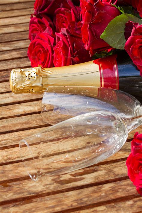 Champagne For Valentines Day Holiday Stock Photos Creative Market