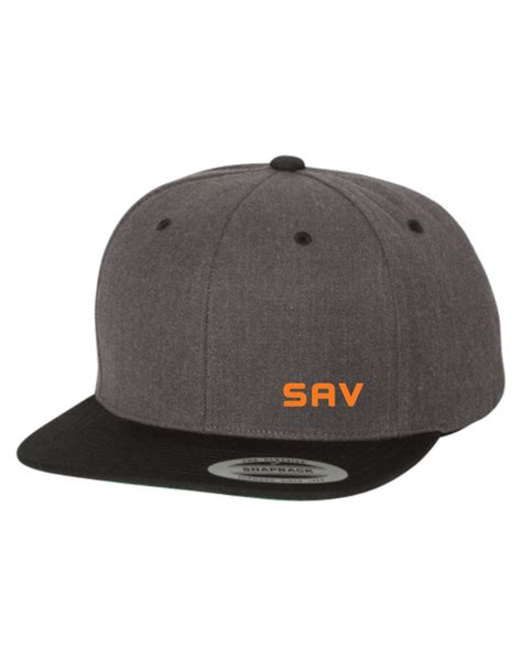 Sav Flat Bill Snapback Cap Dark Heather Sav Digital Environments Store