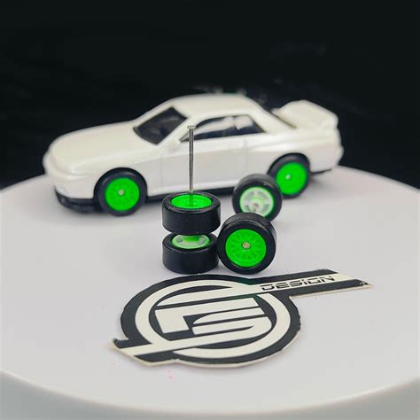 RS Hot Wheels Rubber Wheels BBS LM Mesh Tayar Getah Mm JDM Long Axle Fluorescent