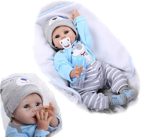 ZIYIUI Reborn Baby Puppe 22Zoll 55cm Weiches Vinylsilikon Realistisch