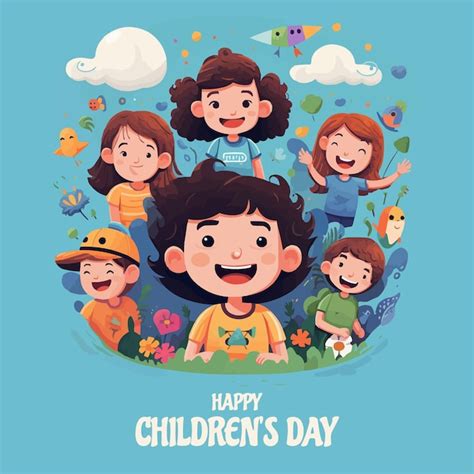 Premium Vector A Poster For Childrens Day Vector