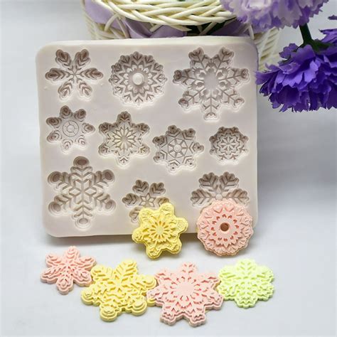 Spring Park Snowflake Silicone Candy Mold Gummy Christmas Snowflakes Cake Molds Non Stick Gummie