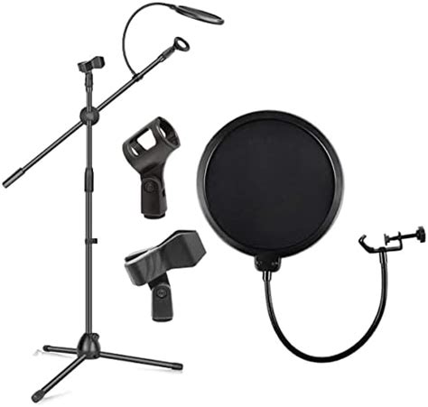 Kadence Mic Stand Heavy Duty Adjustable Dual Microphone Stand Studio