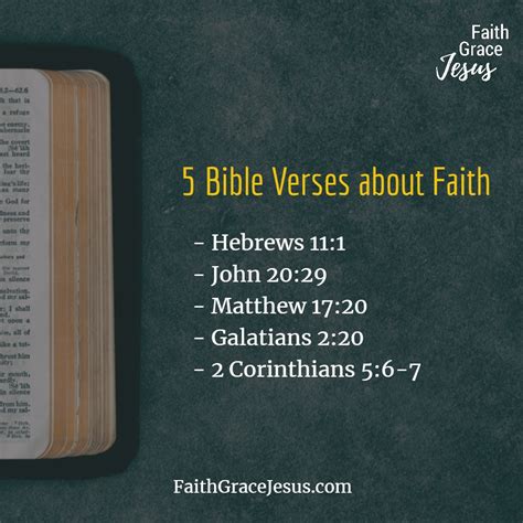 5 Bible Verses about Faith | Faith - Grace - Jesus