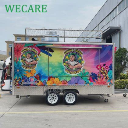 WECARE Carritos De Comida Mobile Bar Trailer Restaurant Crepe Kebab