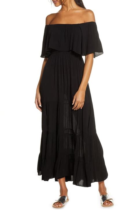 Elan Off The Shoulder Ruffle Cover Up Maxi Dress Nordstrom