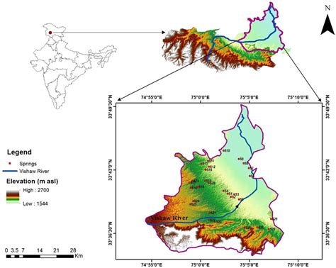 Location of springs sampled in the study area | Download Scientific Diagram