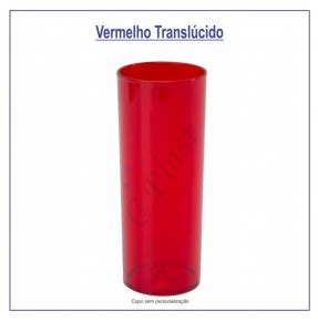 COPO LONG DRINK 330ML Vermelho Translúcido 30 unidades C3 Plast