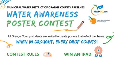 Mwdocs Annual Water Awareness Poster Contest Underway Association Of