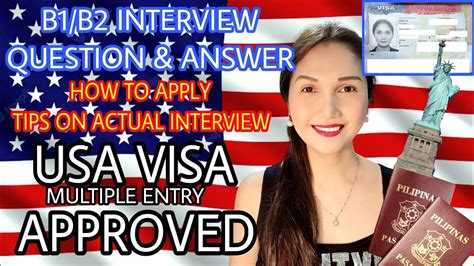 Us Tourist Visa B1 B2 Question And Answer Interview Philippines Youtube