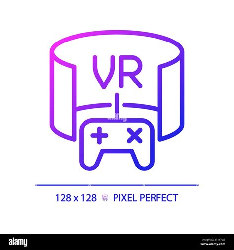 2d Thin Linear Gradient Virtual Reality Icon Stock Vector Image And Art Alamy