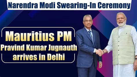 Mauritius PM Pravind Kumar Jugnauth Arrives In Delhi Narendra Modi