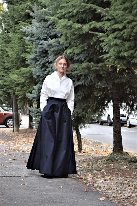 Breeze Black Taffeta Skirt / Long Taffeta Skirt / Long Black Skirt ...