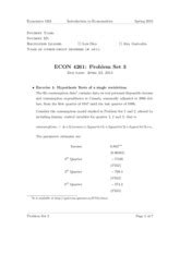 4261 Problem Set 3 Economics 4261 Introduction To Econometrics