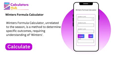 Winters Formula Calculator Online