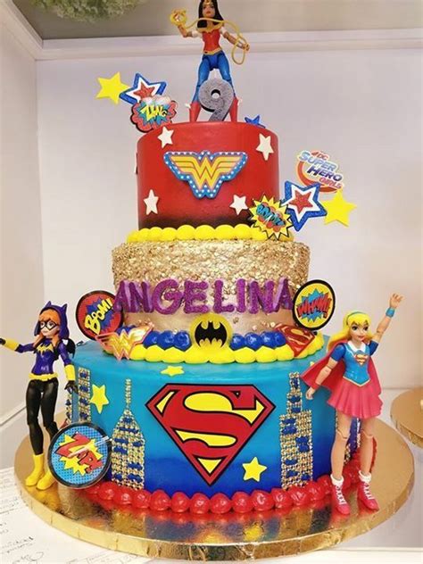 Dc Superhero Girls Cake Superhero Birthday Cake Wonder Woman Birthday Party Birthday Cakes