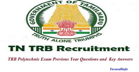 TRB Polytechnic Exam Previous Year Questions And Key Answers