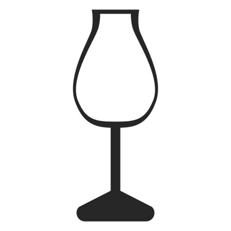 Diseño Png Y Svg De Icono Plano De Copa De Vino De Tulipán Para Camisetas