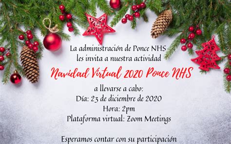 Invitación Actividad Navidad Ponce Nhs Poncenhs