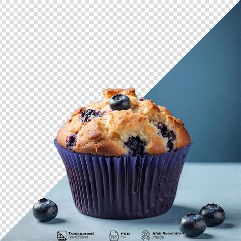 Premium PSD Blueberry Muffin Isolated On Transparent Background