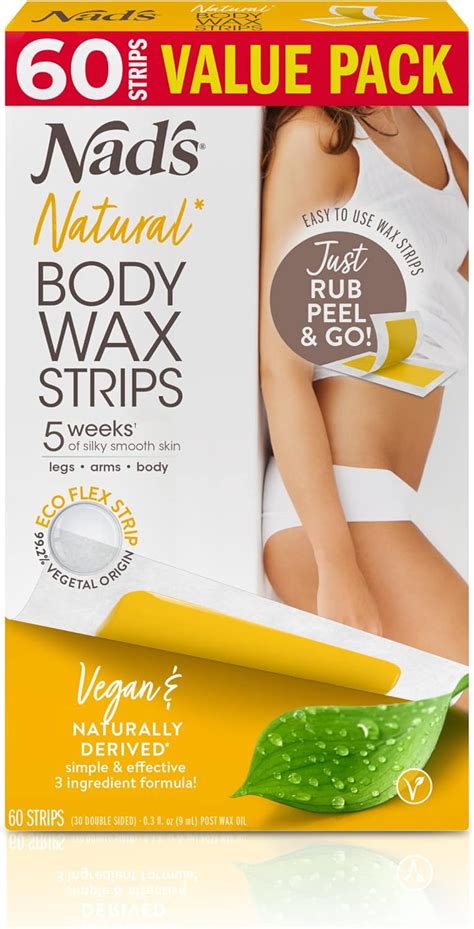 Nad S Natural Body Wax Strips 60pk Value Pack Amazon Au Health