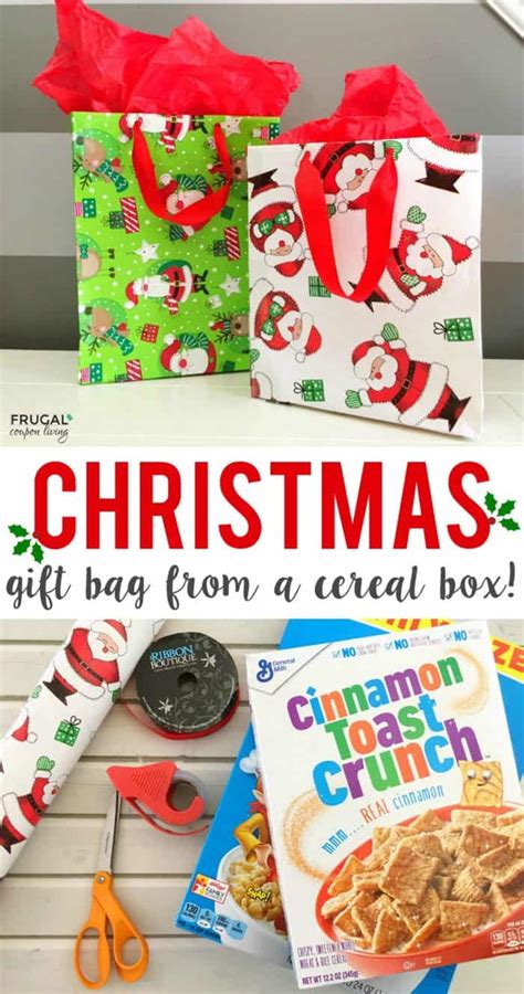 Upcycled Cereal Box Gift Bag And Christmas Craft