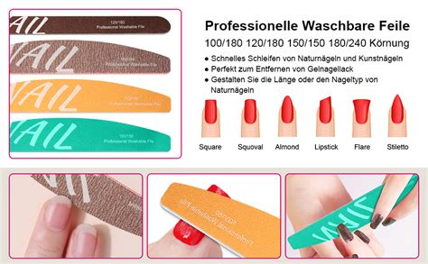 Cgbe St Ck Nagelfeile Set Nail Profi Nagelfeilen Doppelseitige F R