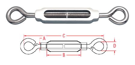 Eye & Eye Turnbuckle (Aluminum & Stainless) | Unicorn Stainless