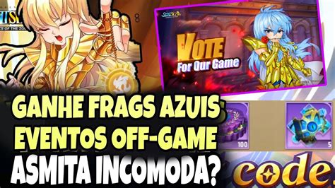 Code Frag Azuis Eventos Off Game Asmita Prejudica Suas