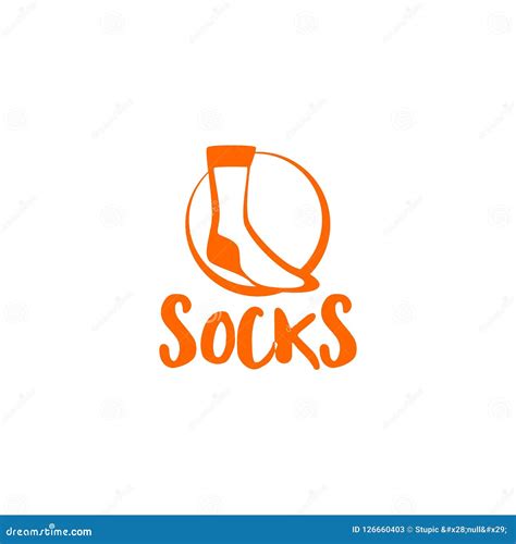 Creative Socks Logo Design Vector Art Logo Stock Illustration