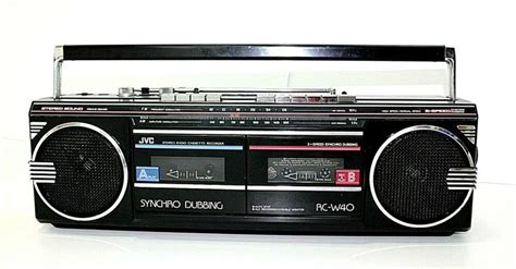 Vintage Jvc Rc W40 Boombox Stereo Radio Dual Cassette Am Fm Tested Jvc