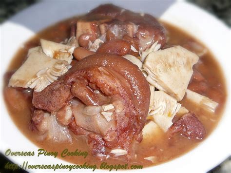 Pinoy Home Cooking And Recipes Pork Pata With Red Beans And Langka