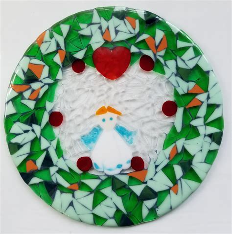 Fused Mosaic Christmas Wreath Delphi Artist Gallery