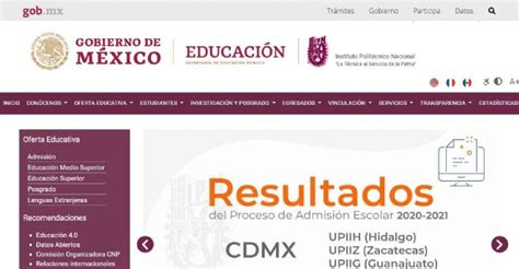 Ipn Publica Resultados Del Proceso De Admisión Escolar 2020 2021 El