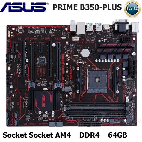 Asus Prime B350 Plus Socket Am4 Ddr4 Motherboard Amd Ryzen Athlon Ii