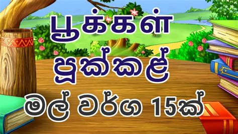 learn flowers in tamil and sinhala பககள මල වරග මල වරග 15ක