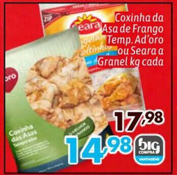 Coxinha Da Asa De Frango Temp Ad Oro Ou Seara A Granel Kg Cada Oferta