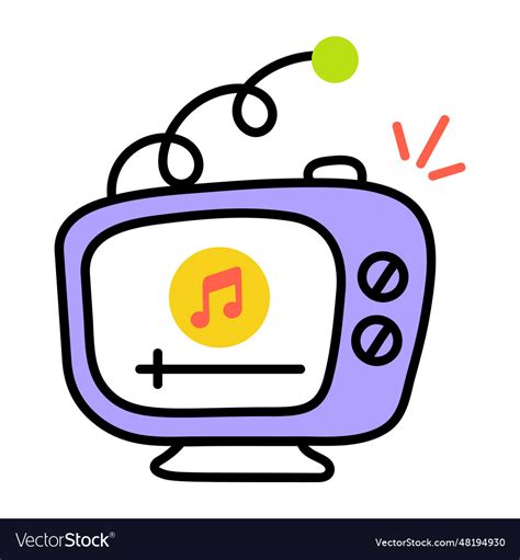 Tv music Royalty Free Vector Image - VectorStock