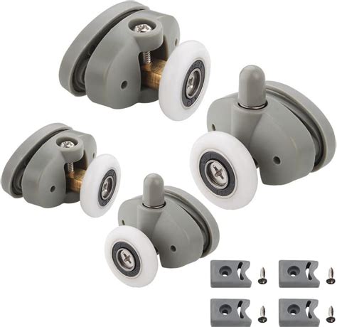 Cokritsm 4pcs Shower Door Rollers 23mm Sliding Shower Doors Wheels 2 Top And 2 Bottom Shower