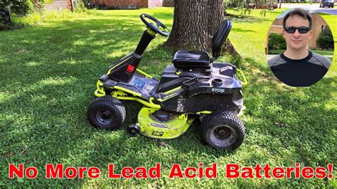 Replacing The Ryobi Electric Riding Lawn Mower S Stupid Batteries With