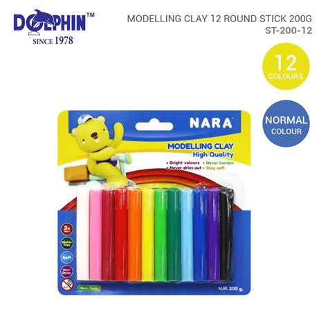 Dolphin Nara Round Stick Modelling Clay Colours Normal Neon