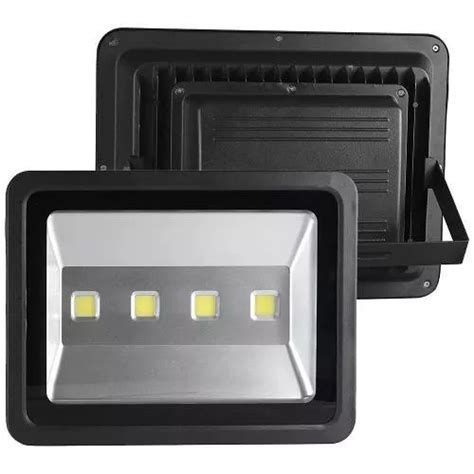 Foco LED genérico de 200 W con luz blanca fría y carcasa negra de 110 V