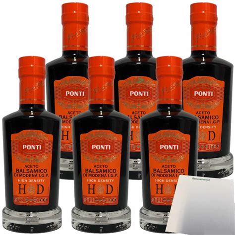 Ponti Aceto Balsamico Di Modena IGP Alta Densita HD 6er Pack 6x250ml