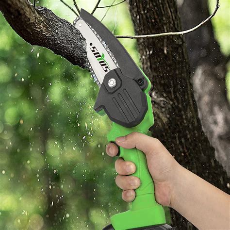 Mini Chainsaw Cordless 4 Inch Mini Chain Saw SOYUS Small Chainsaw with ...