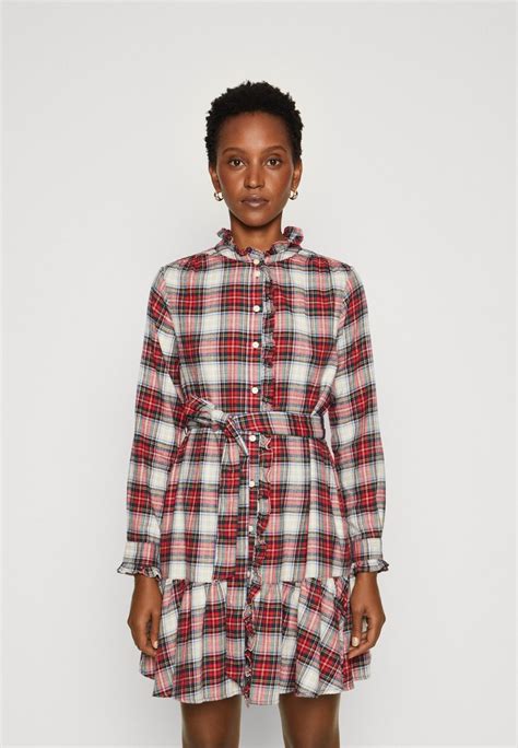 Gap Plaid Mini Shirtdress Blusenkleid Red Mehrfarbig Zalando Ch