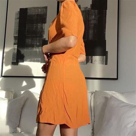 Glassons Burnt Orange Wrap Dress Size 8uk Worn A Depop